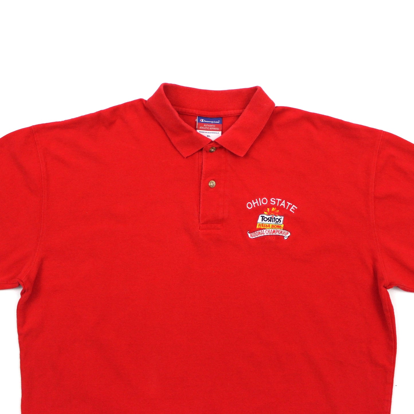 2003 Champion Red Polo Shirt, Ohio State Tostito’s Fiesta Bowl (XL)