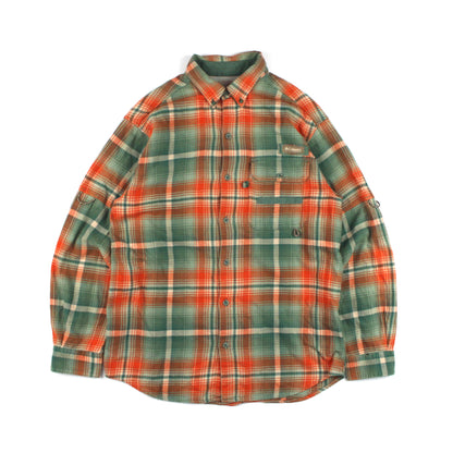 Columbia Sportswear PHG Green/Orange Flannel Shirt (L)
