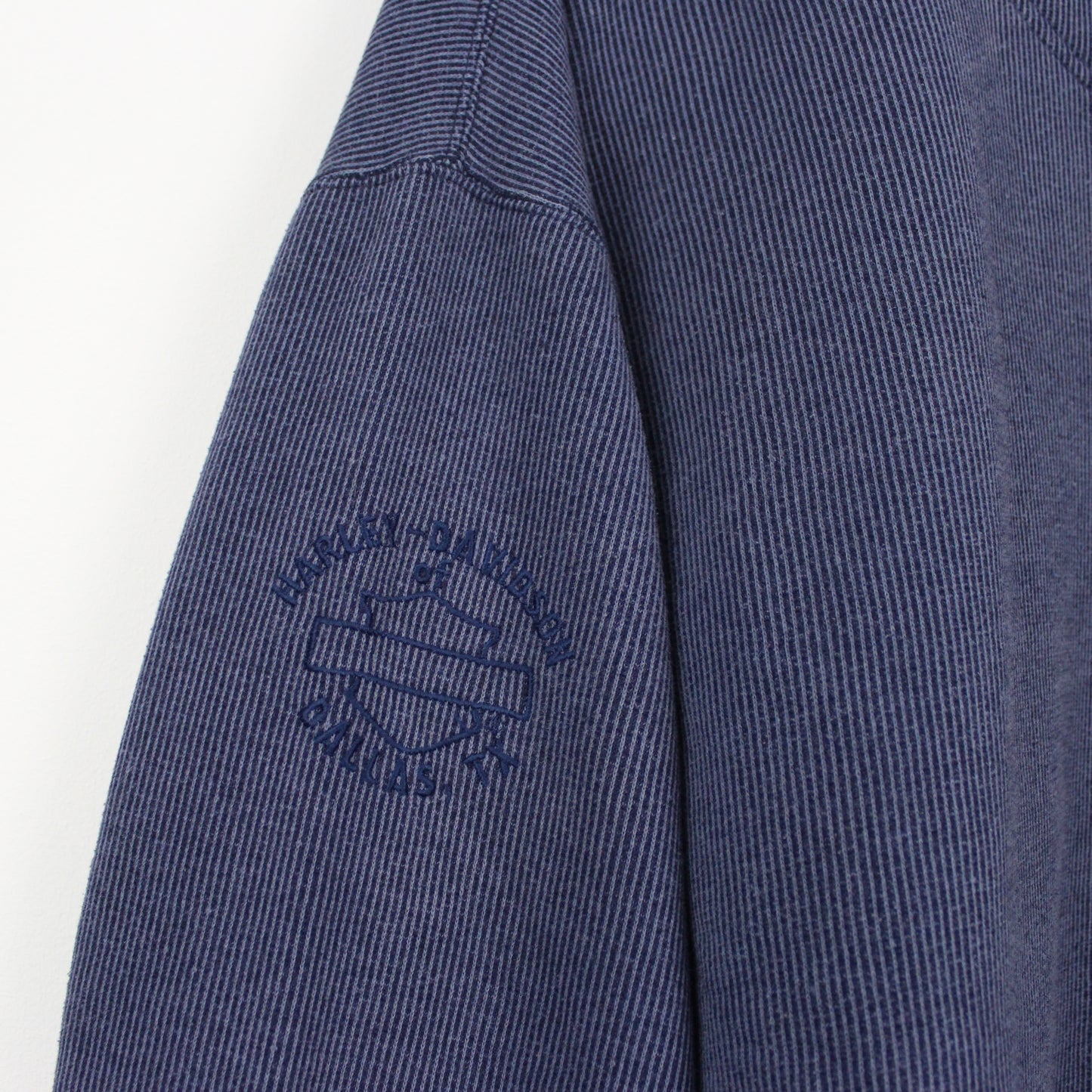 Harley Davidson Blue Sweatshirt, Dallas Texas USA Embroidery (L)