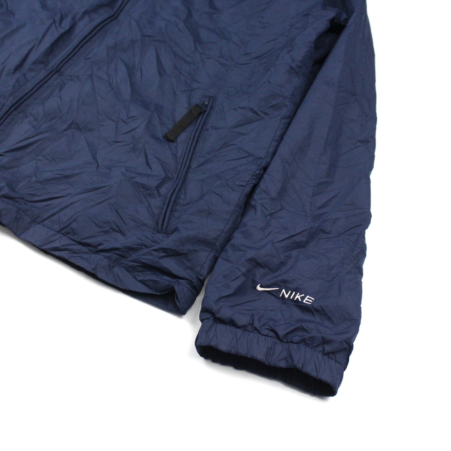 Nike Navy Shell Jacket, Grey Cotton Lining, 2000s tag (L)