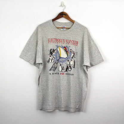 Vintage Single Stitch Penguin T-Shirt 1995 Electrolux Hanes Tag (XL)