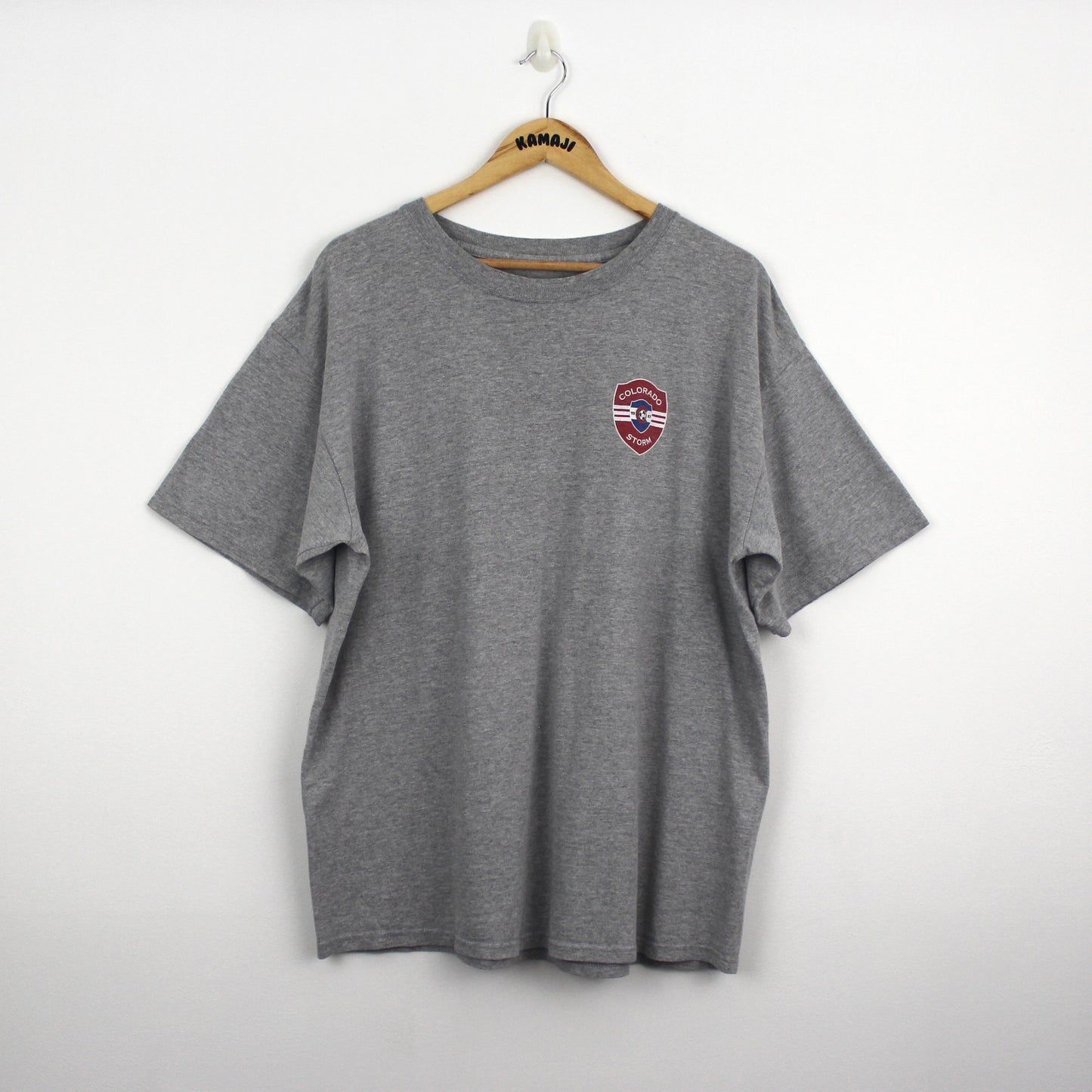 Adidas Colorado Storm Grey Soccer T-Shirt, Sweet Back Print (L)