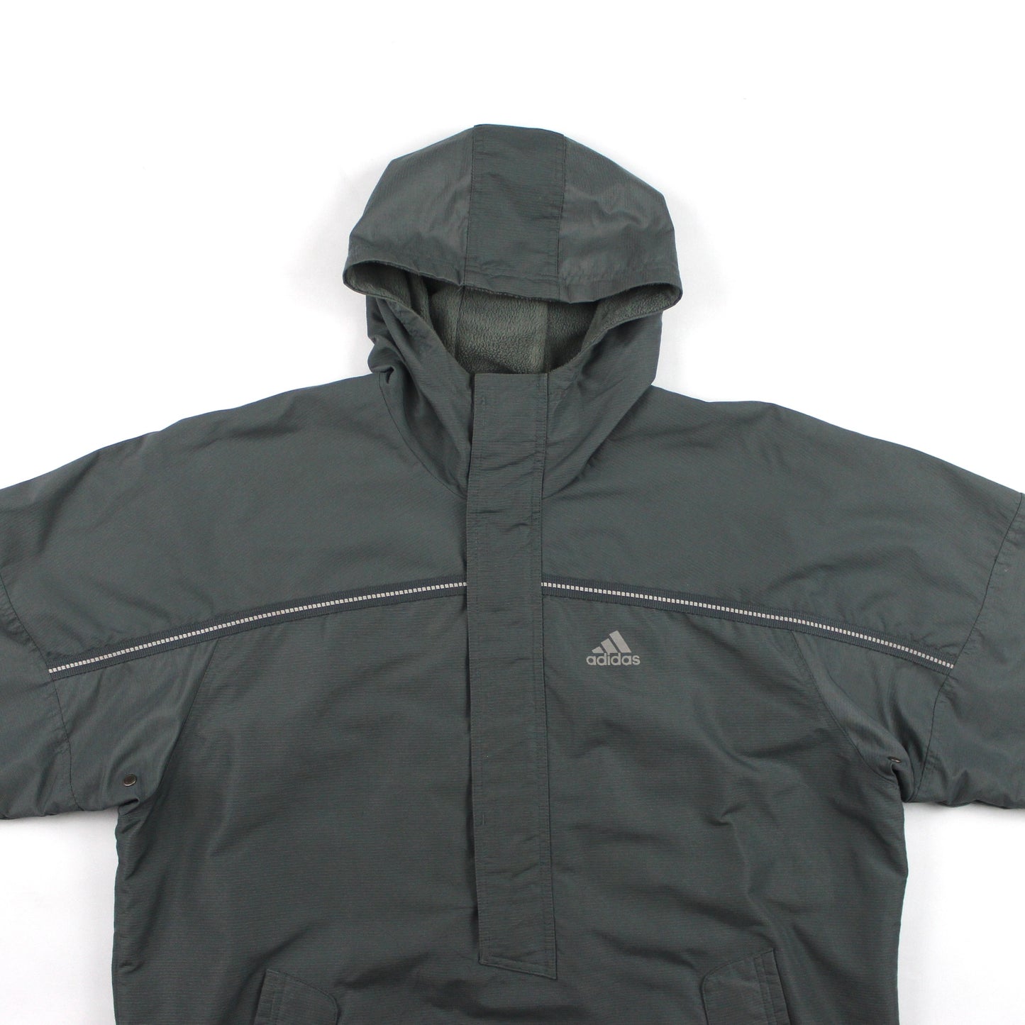 Adidas Half Zip Winter Jacket, fleece lined, y2k tag (M)