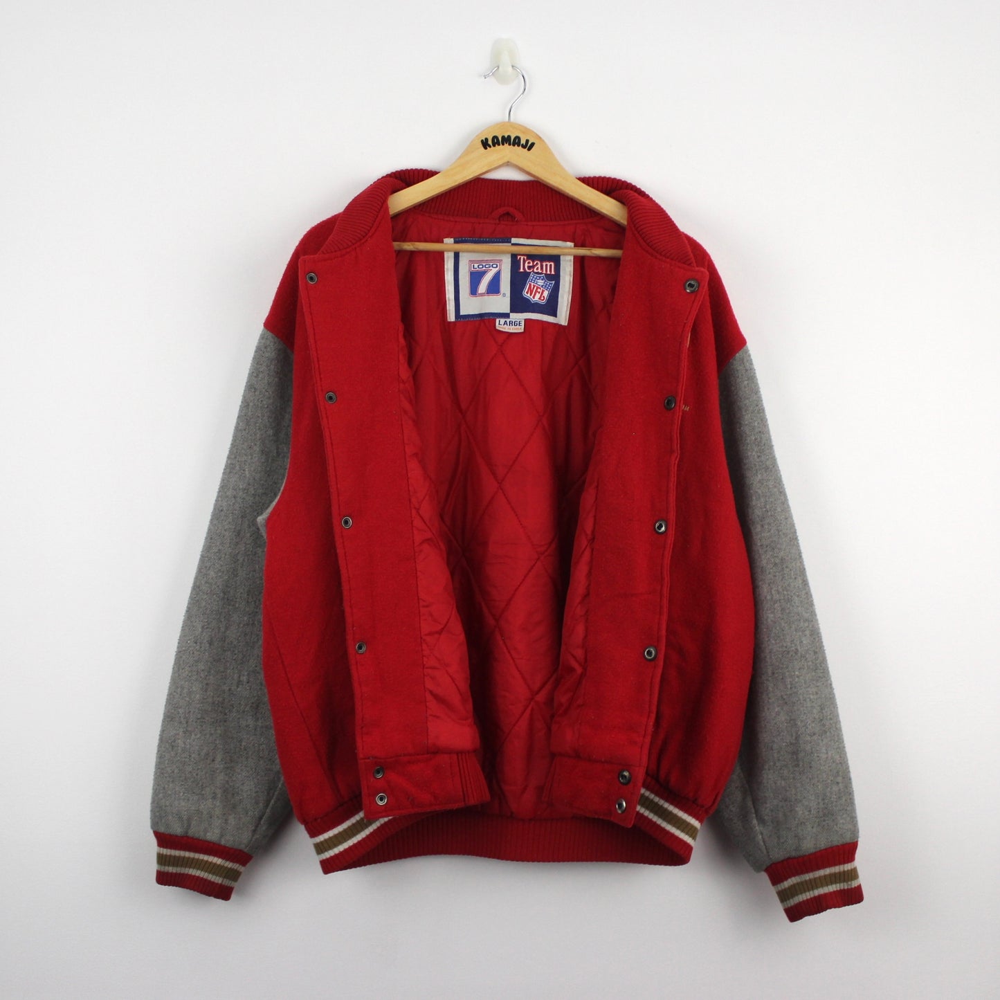 San Francisco Vintage Varsity Jacket, Official Logo 7 NFL Tag (L)