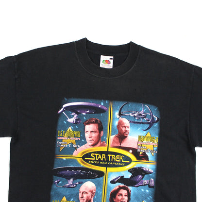 Star Trek Ships and Captains T-Shirt, 2000 Paramount Pictures (L)