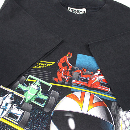 1989 Indianapolis Speedway Single Stitch T-Shirt, Speed Limit 70 Label (L)