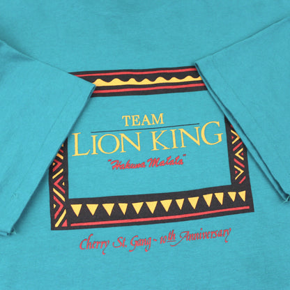 1994 Begonia Festival Lion King Turquoise Single Stitch T-Shirt, Vintage Hanes Label (L)