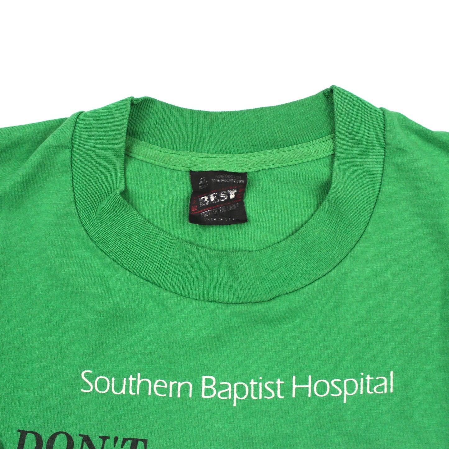 Christmas 1993 Southern Baptist Green Single Stitch T-Shirt, Vintage Fruit of the Loom Label (XL)